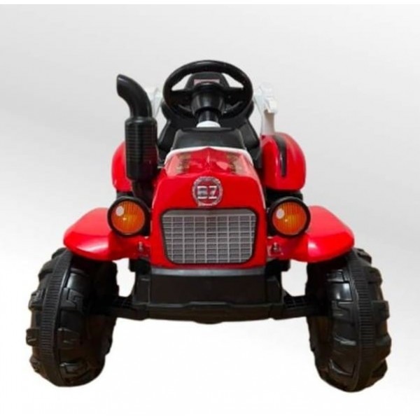 Trator Elétrico Infantil com Carreta 2 Motores Vermelho BARZI MOTORS