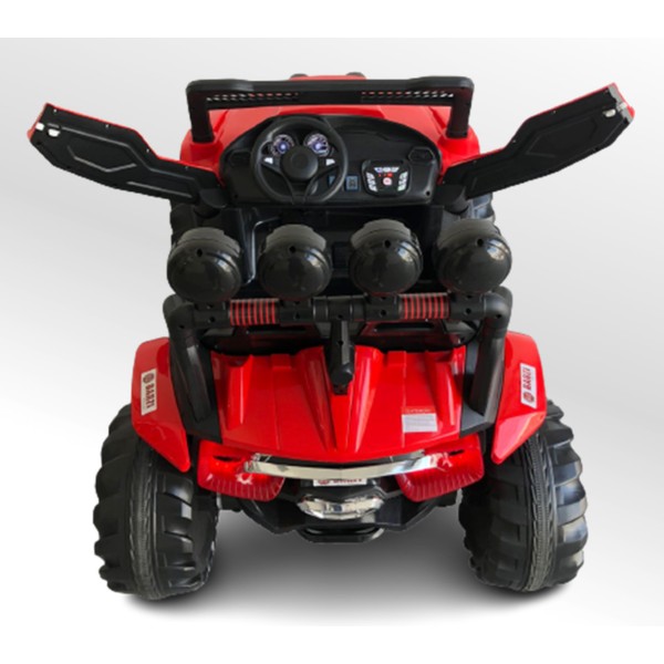 Carro Elétrico Jipe Elétrico Infantil 2 lugares 12V 4 Motores Vermelho com Sons e Luzes BARZI MOTORS