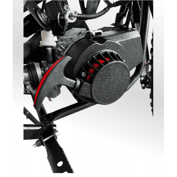 Mini Moto Cross Trilha 49cc BZ Monster Partida a Corda Gasolina Escapamento Duplo a Gasolina com Óleo 2-Tempos BARZI MOTORS 