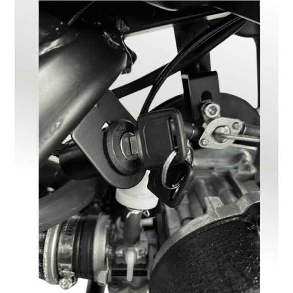 Mini Moto Cross Trilha 49cc BZ Monster Partida a Corda Gasolina Escapamento Duplo a Gasolina com Óleo 2-Tempos BARZI MOTORS 