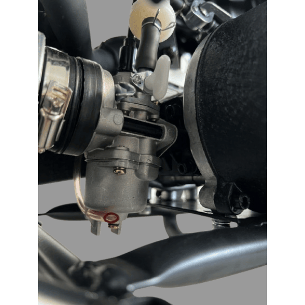 Mini Moto Cross Trilha 49cc BZ Monster Partida a Corda Gasolina Escapamento Duplo a Gasolina com Óleo 2-Tempos BARZI MOTORS 