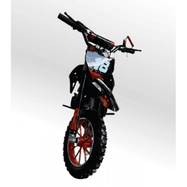 Mini Moto Cross Trilha 49cc BZ Monster Partida a Corda Gasolina Escapamento Duplo a Gasolina com Óleo 2-Tempos BARZI MOTORS 