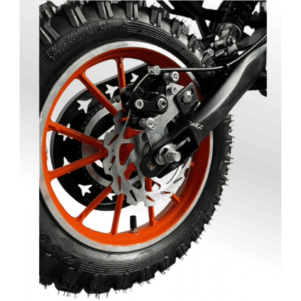 Mini Moto Cross Trilha 49cc BZ Monster Partida a Corda Gasolina Escapamento Duplo a Gasolina com Óleo 2-Tempos BARZI MOTORS 