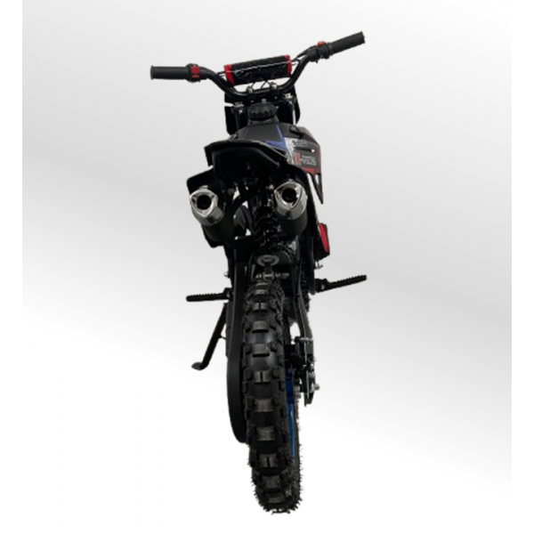 Mini Moto Cross Trilha 49cc BZ Monster Partida a Corda Gasolina Escapamento Duplo a Gasolina com Óleo 2-Tempos BARZI MOTORS 