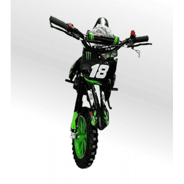 Mini Moto Cross Trilha 49cc BZ Monster Partida a Corda Gasolina Escapamento Duplo a Gasolina com Óleo 2-Tempos BARZI MOTORS 