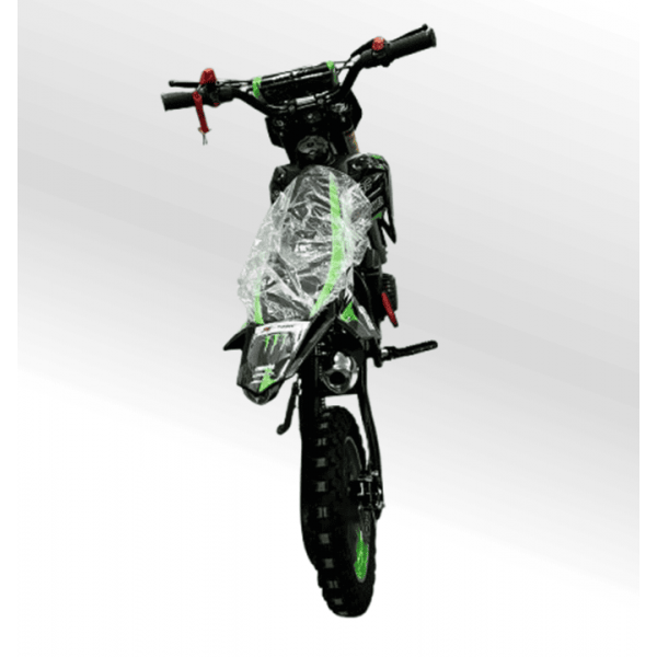 Mini Moto Cross Trilha 49cc BZ Monster Partida a Corda Gasolina Escapamento Duplo a Gasolina com Óleo 2-Tempos BARZI MOTORS 