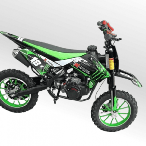 Mini Moto Cross Trilha 49cc BZ Monster Partida a Corda Gasolina Escapamento Duplo a Gasolina com Óleo 2-Tempos BARZI MOTORS 