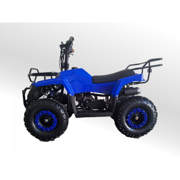 Quadriciclo 49cc BZ Mini Touro automático com partida elétrica, farol e bagageiros, a gasolina com óleo 2-tempos Barzi Motors