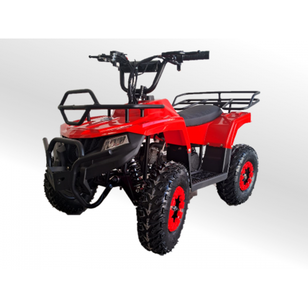 Quadriciclo 49cc BZ Mini Touro automático com partida elétrica, farol e bagageiros, a gasolina com óleo 2-tempos Barzi Motors