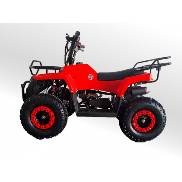 Quadriciclo 49cc BZ Mini Touro automático com partida elétrica, farol e bagageiros, a gasolina com óleo 2-tempos Barzi Motors
