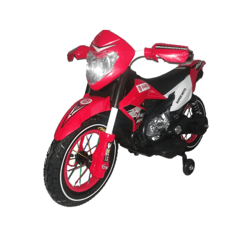 Moto Elétrica Infantil Cross - Vermelho+Preto