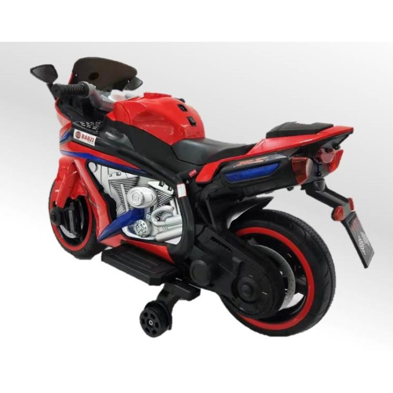 Moto Elétrica Infantil BZ R1 12V Vermelha com Rodinhas de Apoio, Música e  Luzes BARZI MOTORS